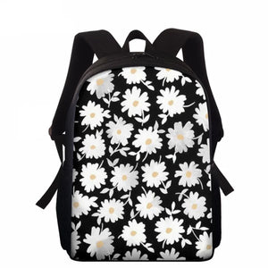 Beauty Floral Pattern Schoolbag Backpack Kids Book Bag 15inch