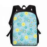 Beauty Floral Pattern Schoolbag Backpack Kids Book Bag 15inch