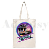 Back To The Future Graphic Cartoon Print Canvas Shoulder Bag Harajuku Funny