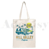 Back To The Future Graphic Cartoon Print Canvas Shoulder Bag Harajuku Funny