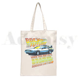 Back To The Future Graphic Cartoon Print Canvas Shoulder Bag Harajuku Funny