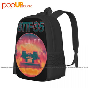 Back To The Future Movie Bttf-35 Backpack Large Capacity Print Foldable Sports B