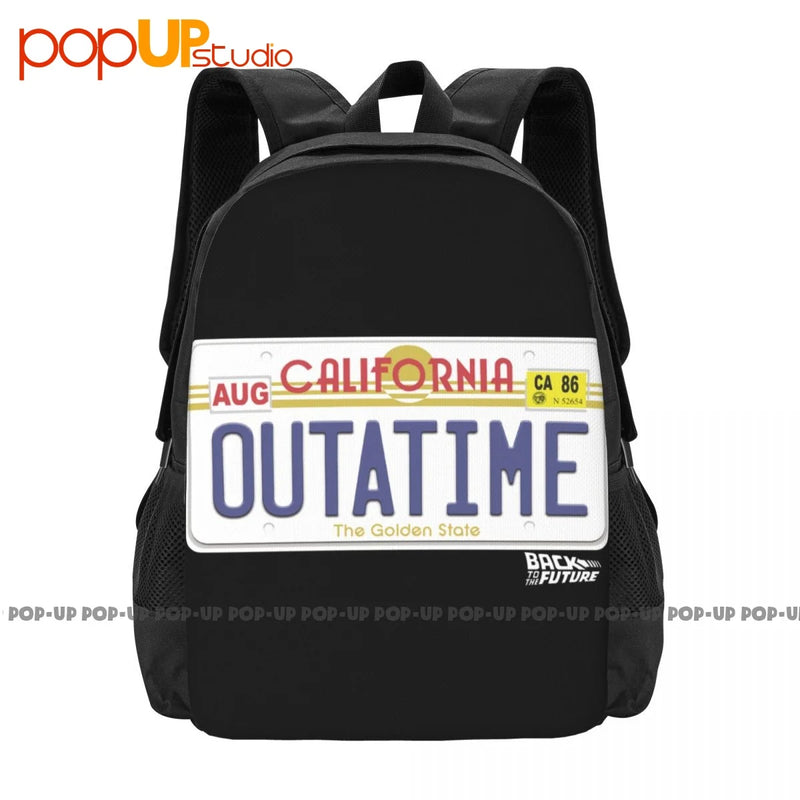 Back To The Future Outatime Plate Movie Backpack
