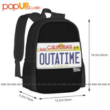 Back To The Future Outatime Plate Movie Backpack