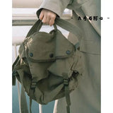 Unisex Vintage Backpack Women High-Capacity Softback Bookbag