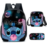 Stitch Backpack 3pcs Set for Boys Girls with Pen Bag