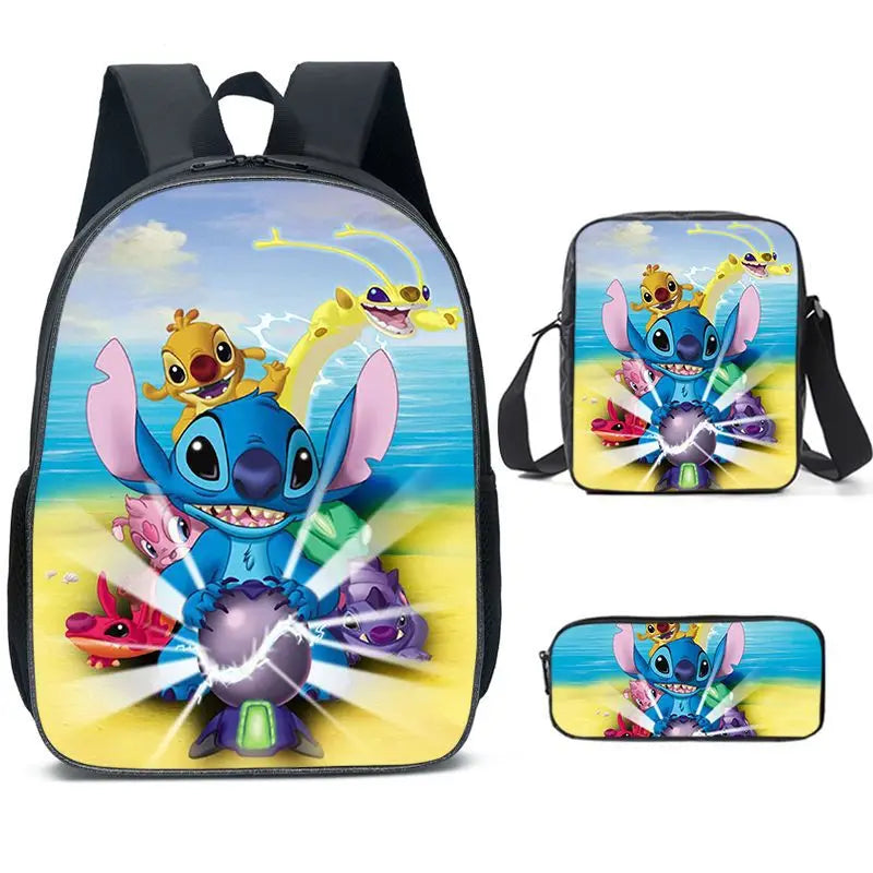 Stitch Backpack 3pcs Set for Boys Girls with Pen Bag