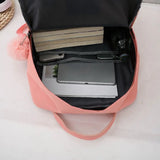 Backpack 5 Piece Set High School Bags Teen Girl Canvas Travel Bookbags
