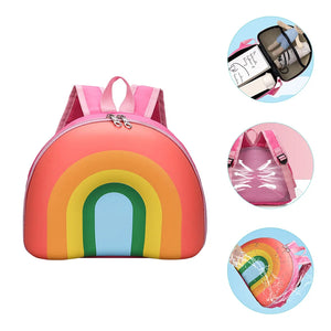 Rainbow Plush Backpack Kids School Bag Girl