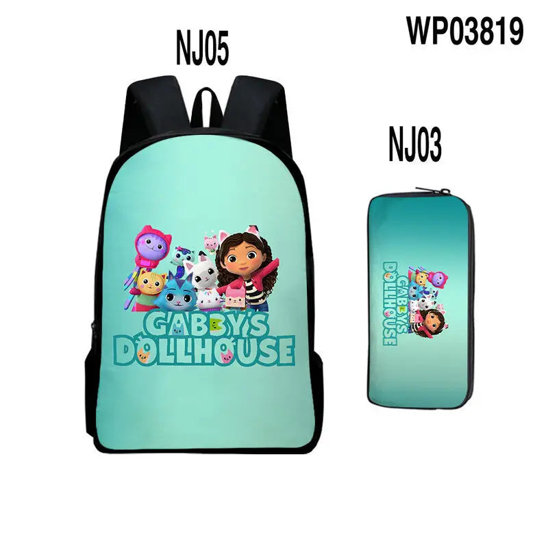 Anime Gabby's Doll House Backpack Set