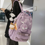Waterproof Pink Backpack Candy Women Laptop School Bags For Teenage Girls