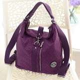 Casual Zipper Solid Sewing Backpack Retro Style Student Daily Bag