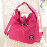 Casual Zipper Solid Sewing Backpack Retro Style Student Daily Bag