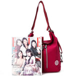 Casual Zipper Solid Sewing Backpack Retro Style Student Daily Bag Girls