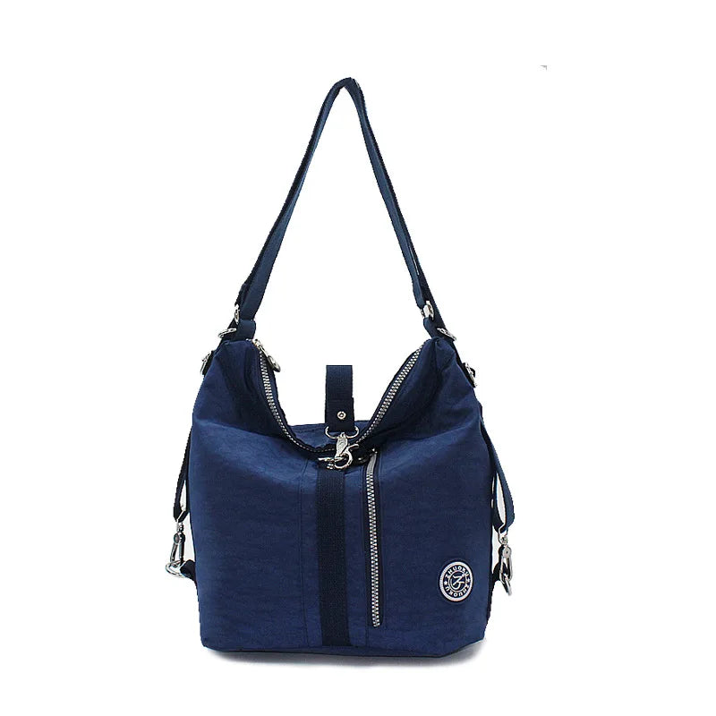 Casual Zipper Solid Sewing Backpack Retro Style Student Daily Bag Girls