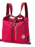 Casual Zipper Solid Sewing Backpack Retro Style Student Daily Bag Girls
