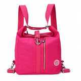 Casual Zipper Solid Sewing Backpack Retro Style Student Daily Bag Girls