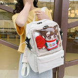 Clear School Bag Kids Teenager Laptop Women Girl Backpacks Transparent
