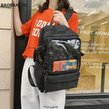 Clear School Bag Kids Teenager Laptop Women Girl Backpacks Transparent