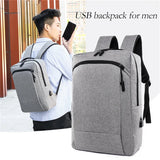 Backpack Computer Bag with USB Charging Port, Adjustable Shoulder Strap