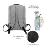 Backpack Computer Bag with USB Charging Port, Adjustable Shoulder Strap