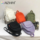 Canvas School Bag Small Shoulder Bag Solid Phone Bag