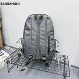 Reflective Strip Nylon Backpack School Travel Bag
