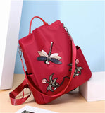 Embroidered Chinese Style Backpack Outdoor Travel Bag