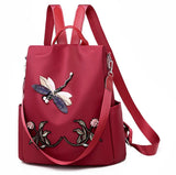 Embroidered Chinese Style Backpack Outdoor Travel Bag