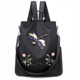 Embroidered Chinese Style Backpack Outdoor Travel Bag