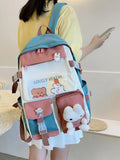 Plush Doll Rabbit Backpack Large Capacity Schoolbag for Teenage Girls Boys