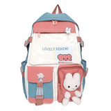 Plush Doll Rabbit Backpack Large Capacity Schoolbag for Teenage Girls Boys