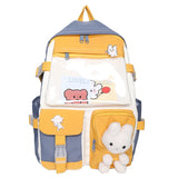 Plush Doll Rabbit Backpack Large Capacity Schoolbag for Teenage Girls Boys