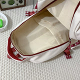 Canvas School Bag for Teenage Girl Casual Rucksack Travel