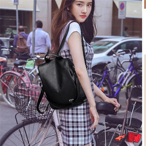 Women PU Leather Backpack Anti Theft Soft Urban Backpack for Girls