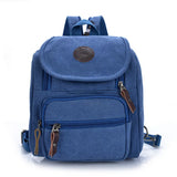 Canvas School Backpack Women Bag Female