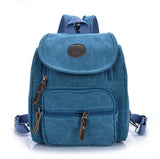 Canvas School Backpack Women Bag Female