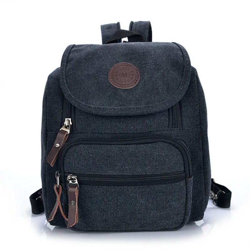 Canvas School Backpack Women Bag Female