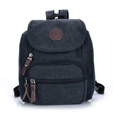 Canvas School Backpack Women Bag Female