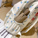 Floral Prints Backpack Large Capacity Teen Shoulder Bag for Travel