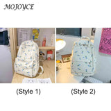 Floral Prints Backpack Large Capacity Teen Shoulder Bag Nylon Mochila