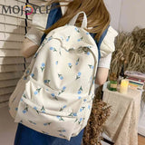 Floral Prints School Backpack for Girls Large Capacity Laptop Bag