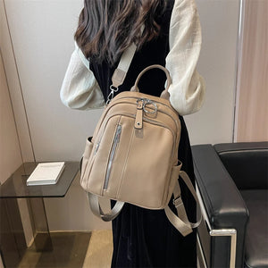 Girls Solid Middle School Student Backpack Hiking Travel Knapsack