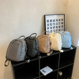 Girls Solid Middle School Student Backpack Hiking Travel Knapsack