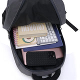 Men's Laptop Backpack 15.6-Inch Multi-Pocket Business Travel Bag Gray