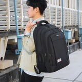 Men's Laptop Backpack 15.6-Inch Multi-Pocket Business Travel Bag Gray