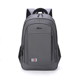 Men's Laptop Backpack 15.6-Inch Multi-Pocket Business Travel Bag Gray