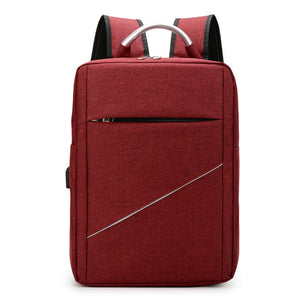 Waterproof Nylon Laptop Bag USB Charging Rucksack
