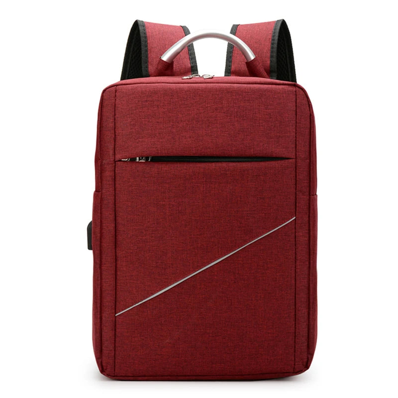 Waterproof Nylon Laptop Bag USB Charging Rucksack