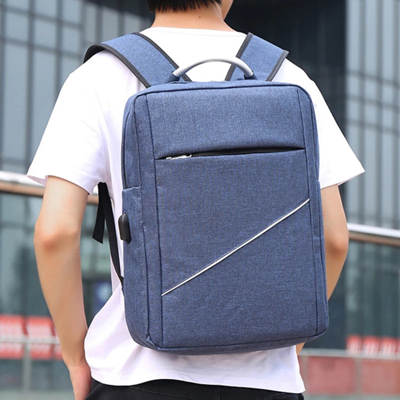 Waterproof Nylon Laptop Bag USB Charging Rucksack